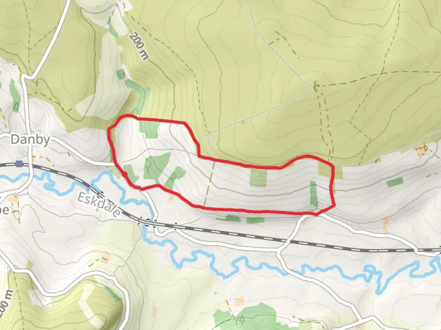 An image depicting the trail Houlsyke Loop and its surrounding area.