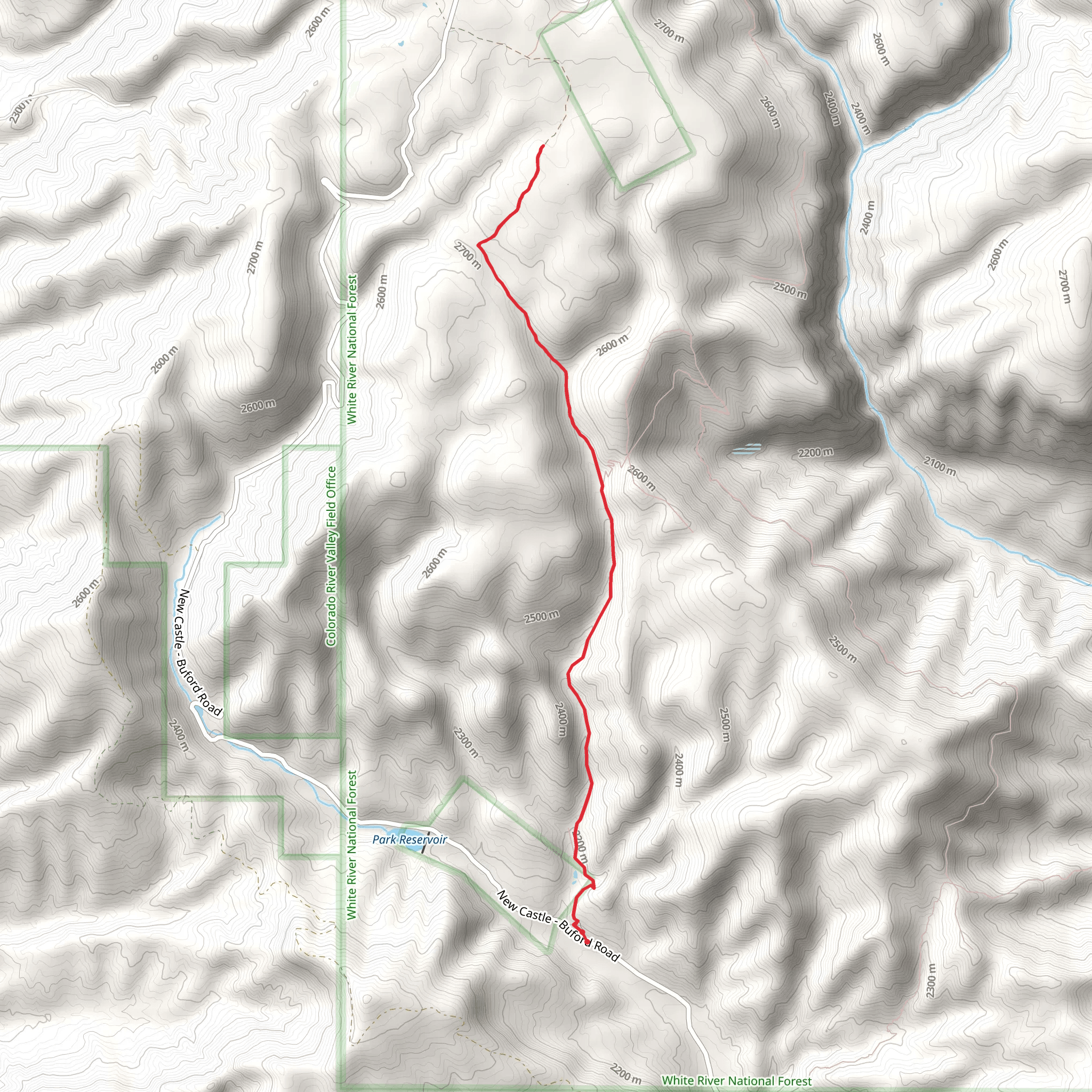 Cherry Creek Trail mobile static map