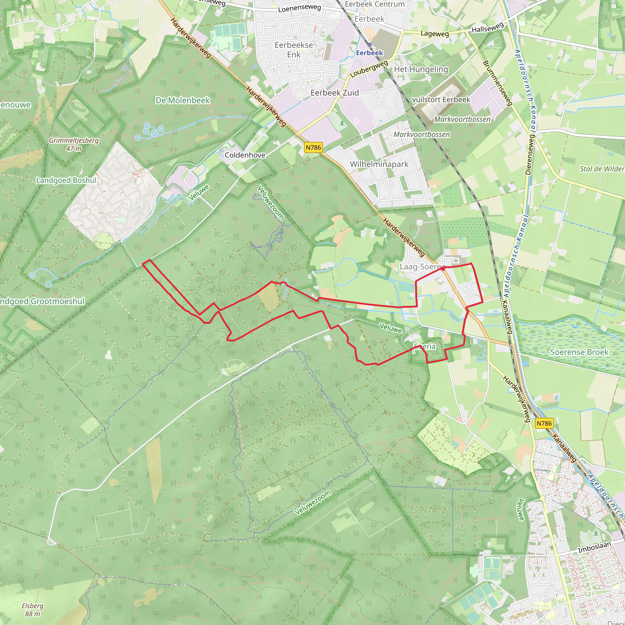 Selskamp and Hindenberg Loop mobile static map