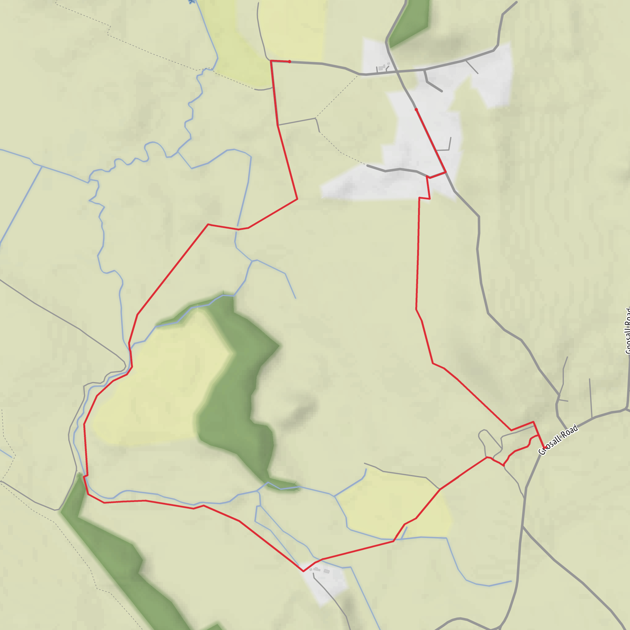 Hike from Outwoods mobile static map