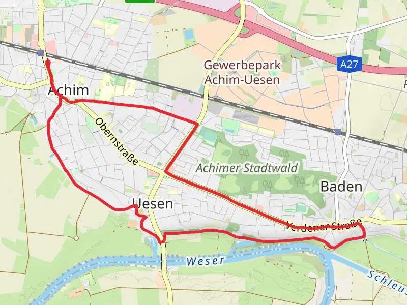 Achim to Baden Loop via Weser