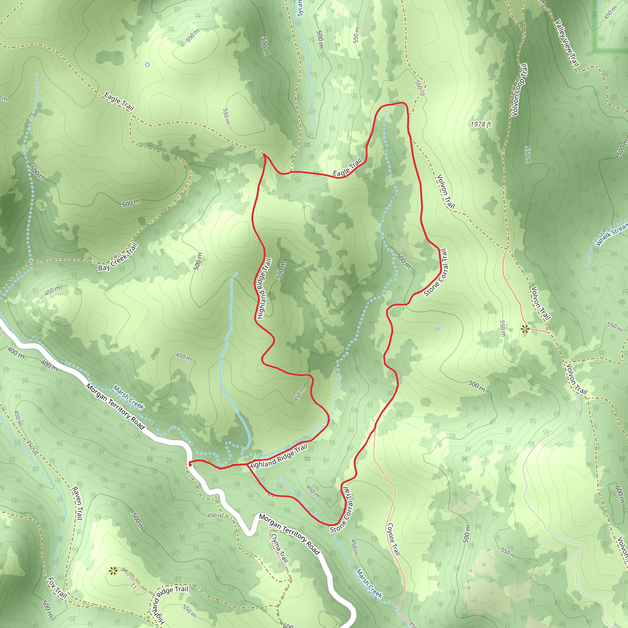 Stone Corral Loop Trail mobile static map