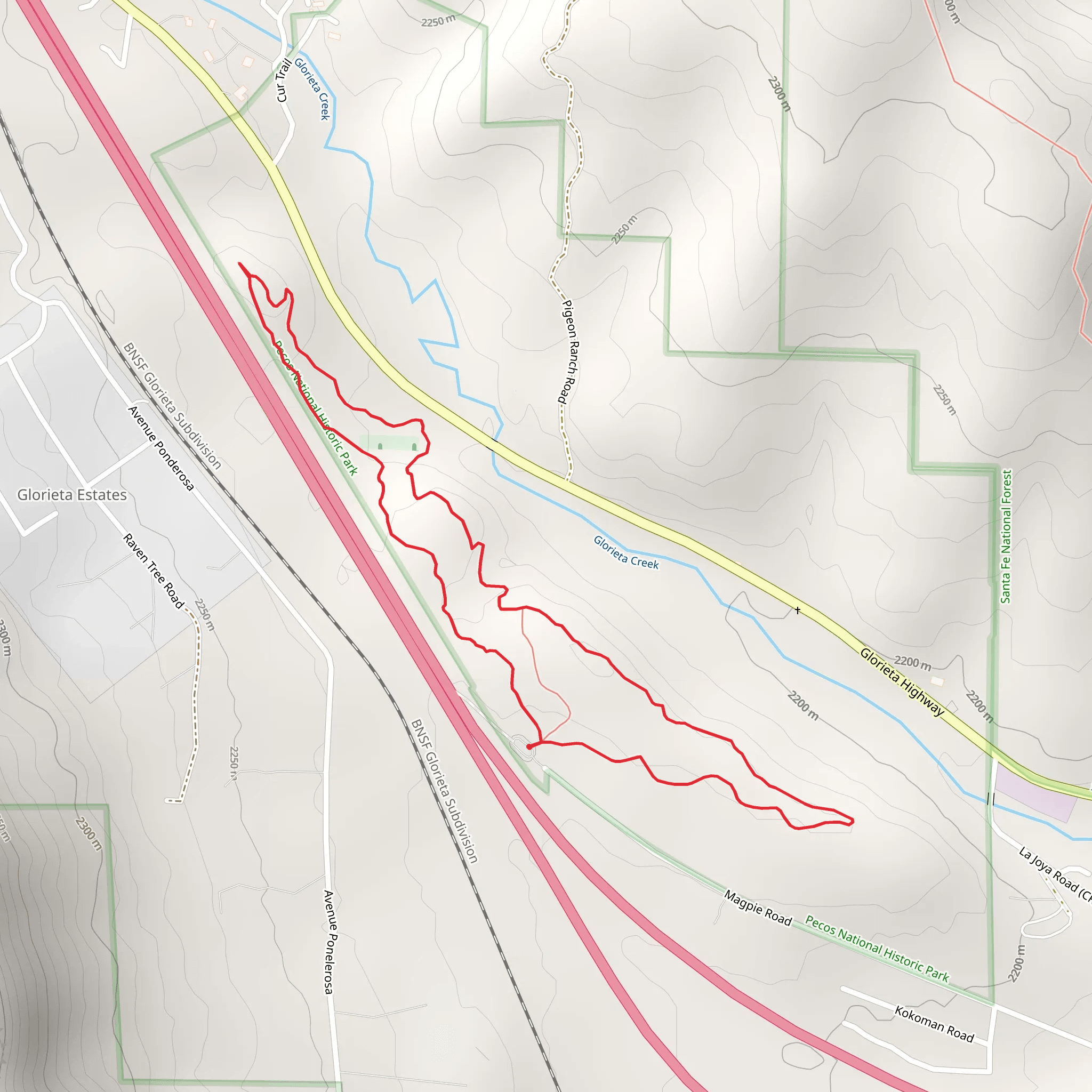 Glorieta Pass Battlefield Loop Trail mobile static map
