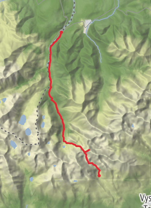 Hike from Vysoké Tatry mobile static map
