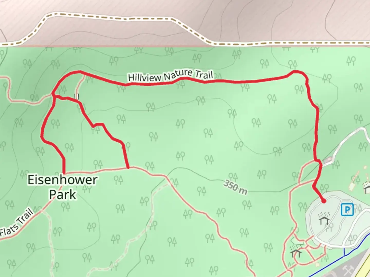 An image depicting the trail Shady Creek - Hillview Paved Trail and its surrounding area.