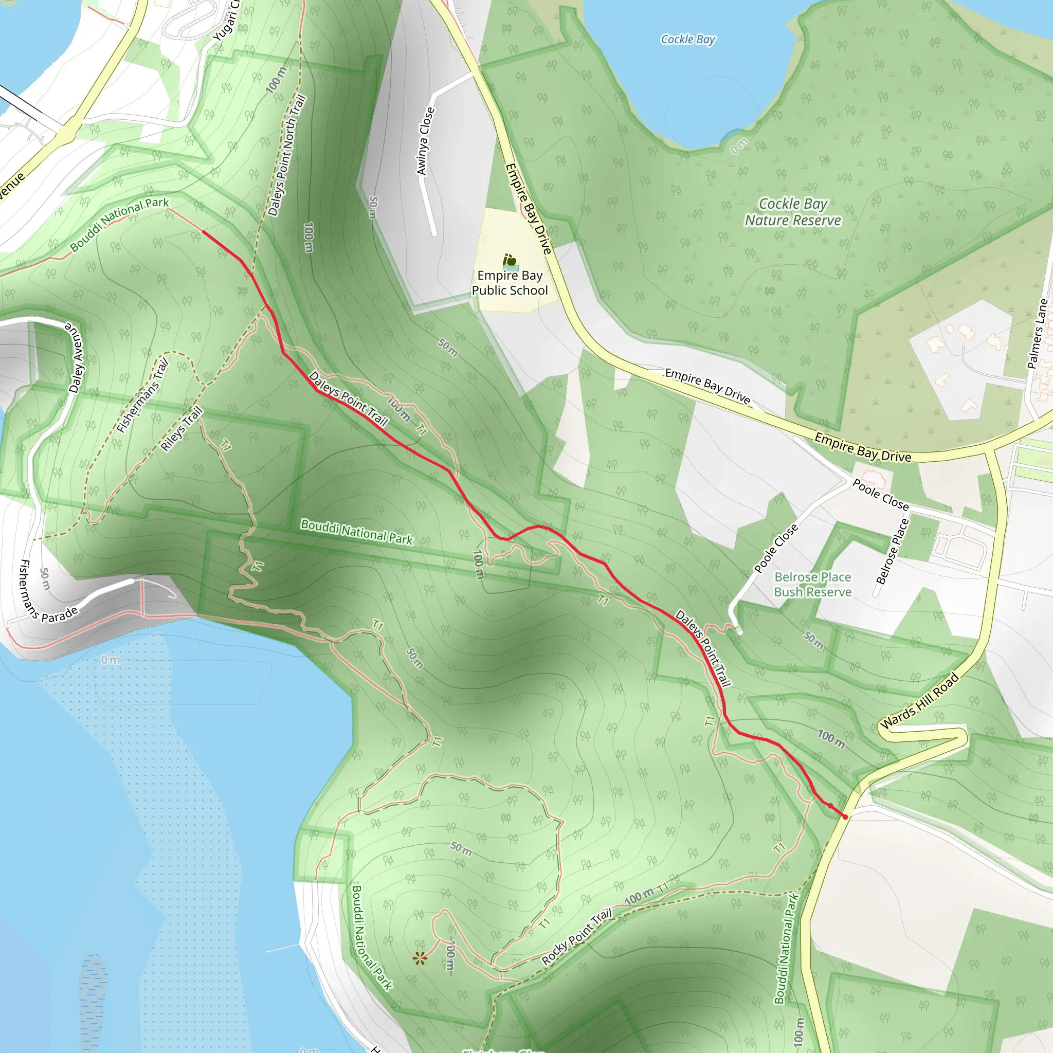 Daleys Point Track mobile static map