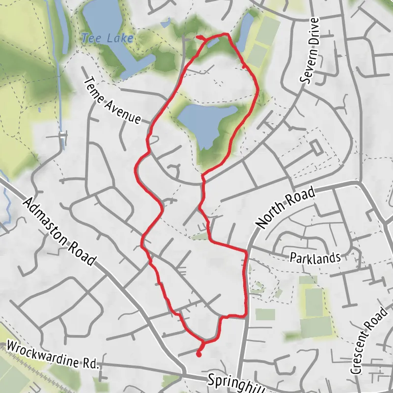 Telford and Wrekin Walking mobile static map