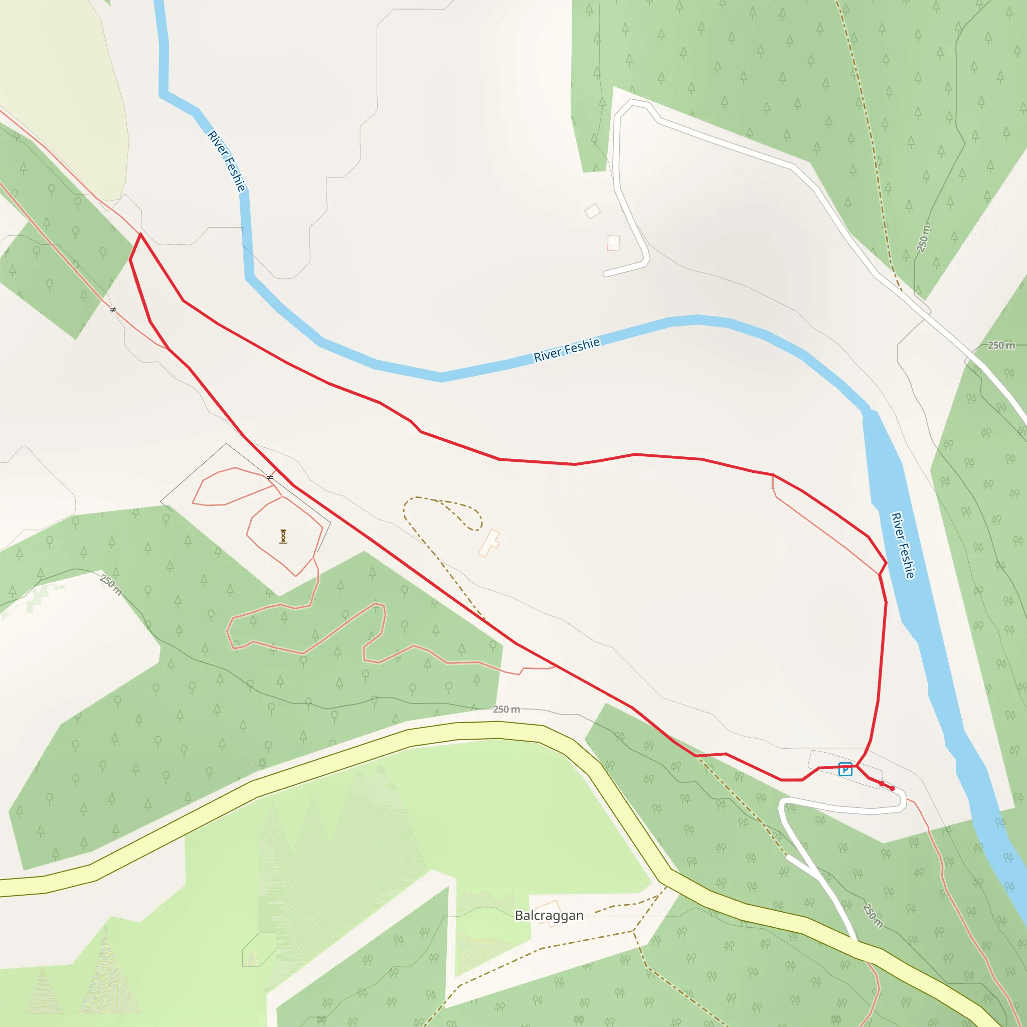 River Feshie Loop Trail mobile static map