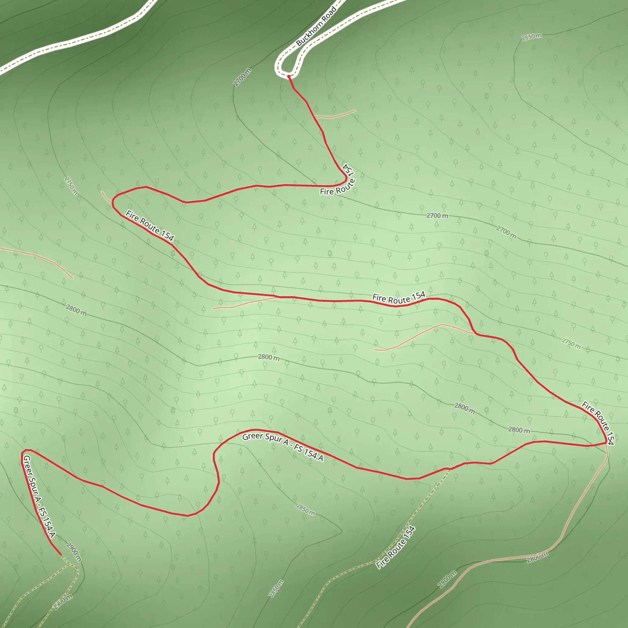 Greer Spur A mobile static map