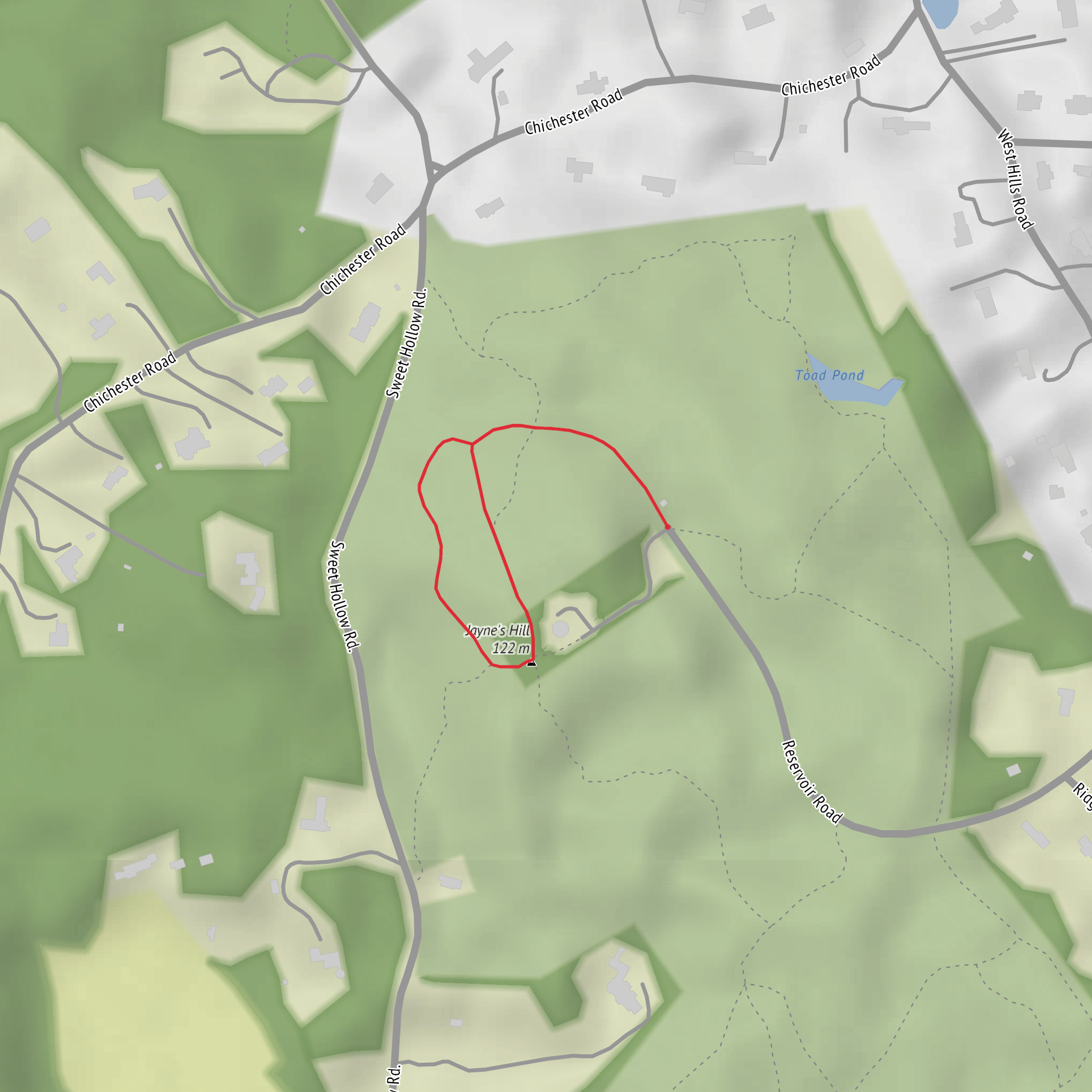 Jayne's Hill via Walt Whitman Trail and Long Island Summit mobile static map