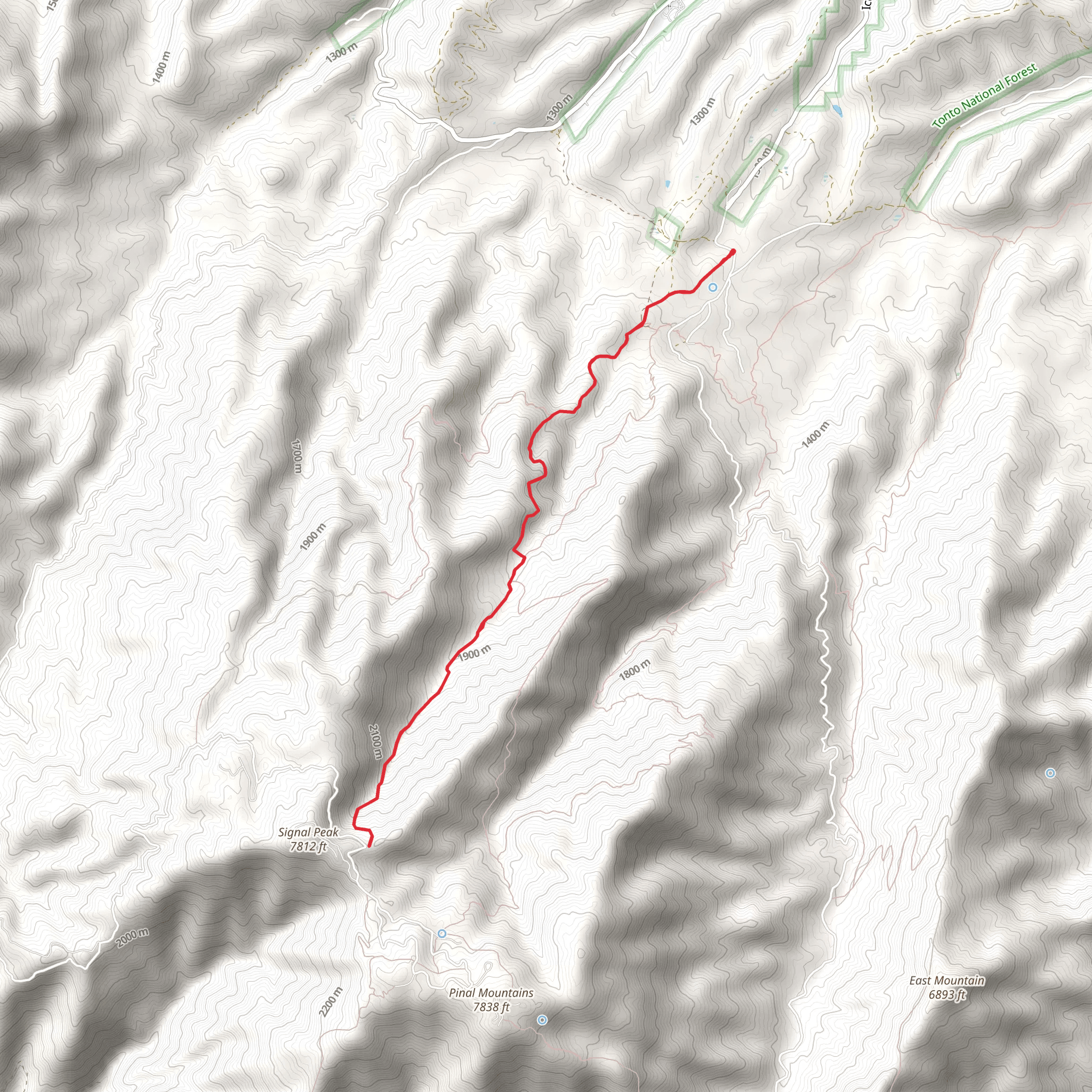 Icehouse Canyon Trail mobile static map