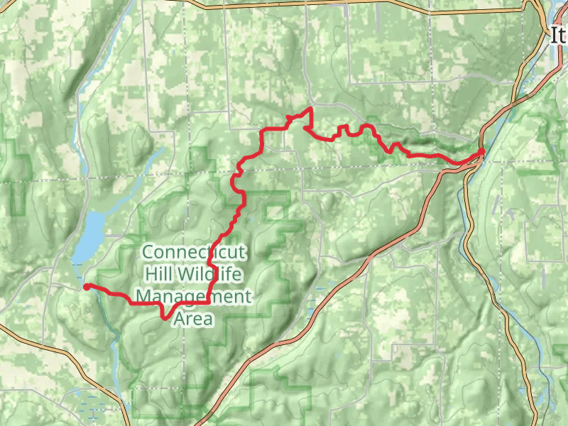 Odessa to south Hill Trail via Finger Lakes Trail