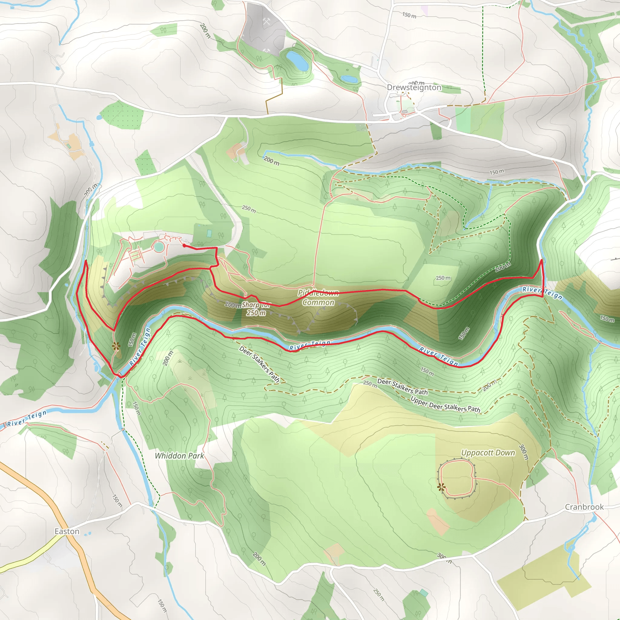 Teign Gorge Classic Circuit mobile static map