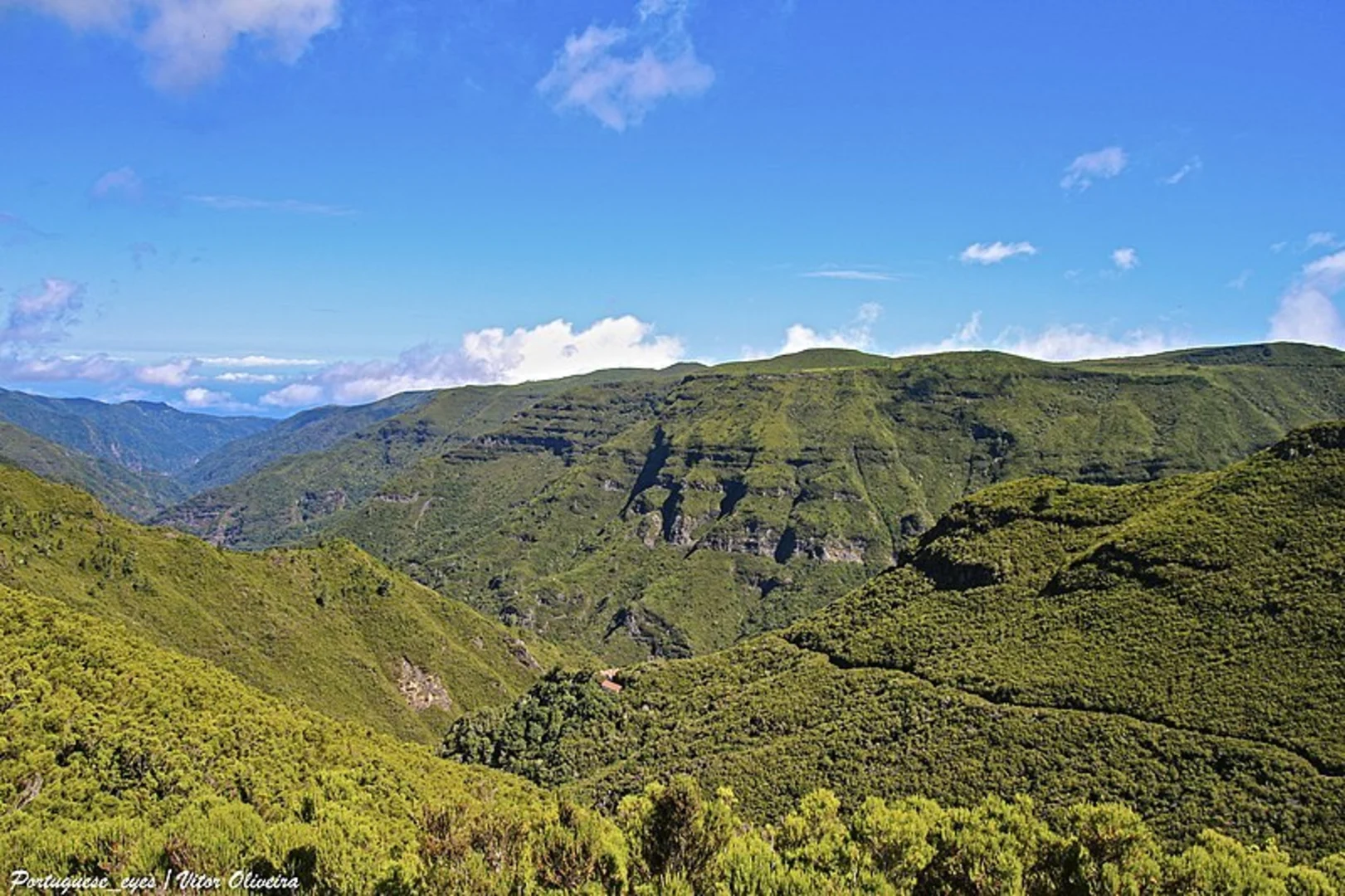 An image depicting the trail 25 Fontes and Risco Waterfalls Walk and its surrounding area.