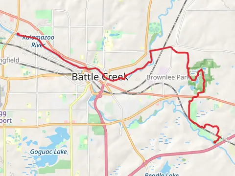 Battle Creek Linear Path from Jackson Street West