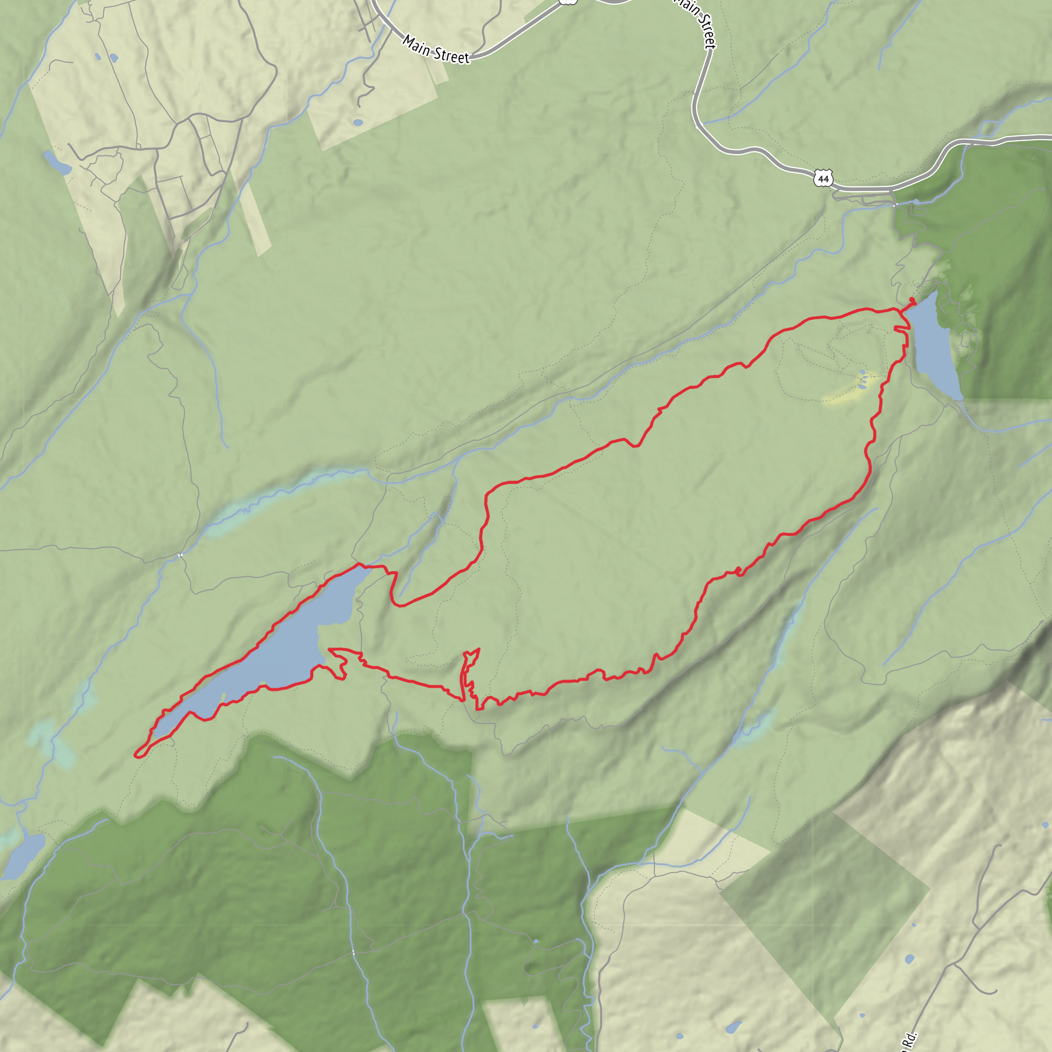 Lake Awosting and Lake Minnewaska via Upper Awosting Carrigeway mobile static map
