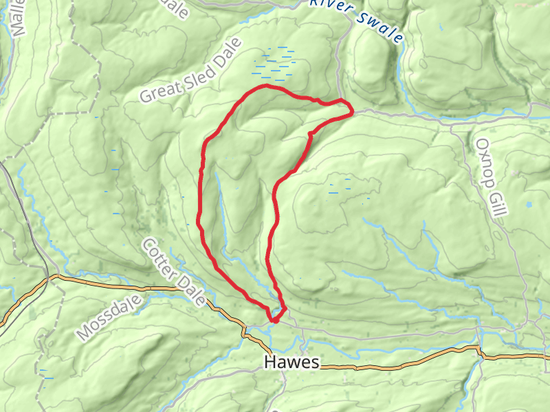 Hawdraw Loop  via Shunner Fell and Thwaite thumbnail