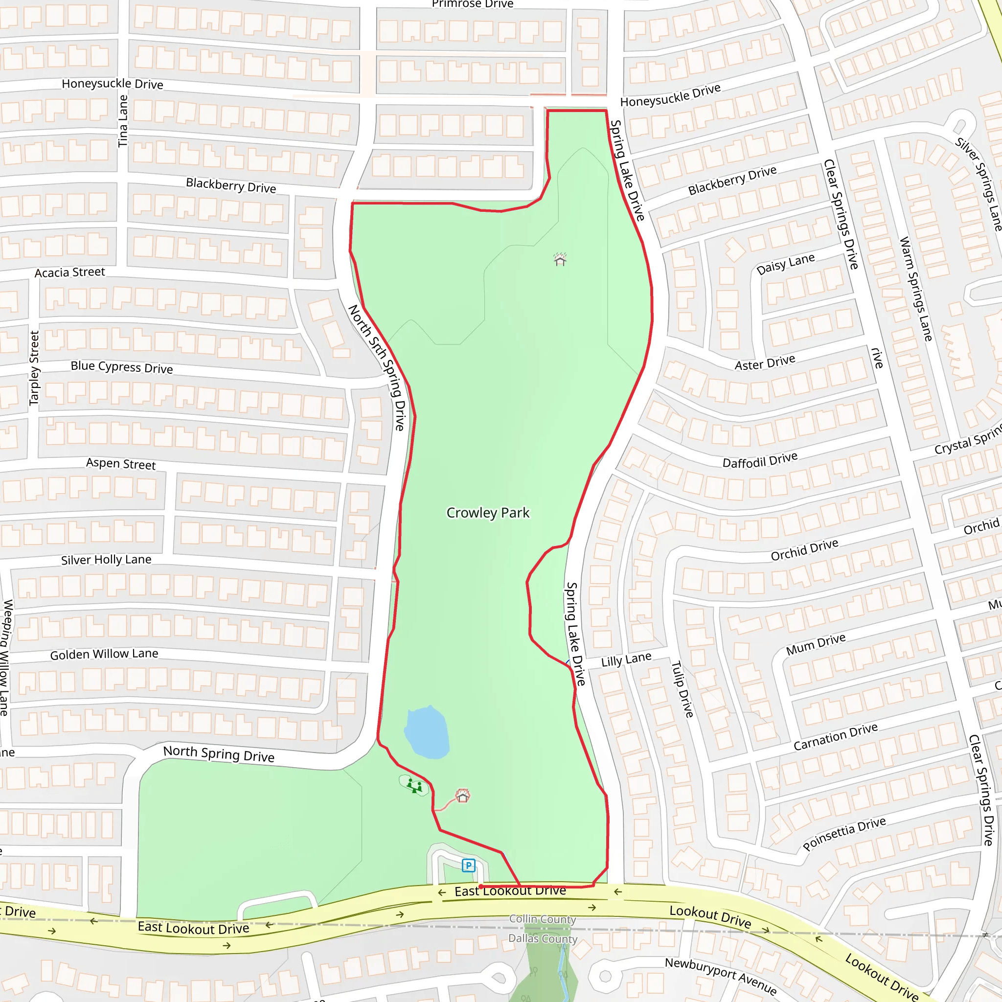 Crowley Park Loop mobile static map