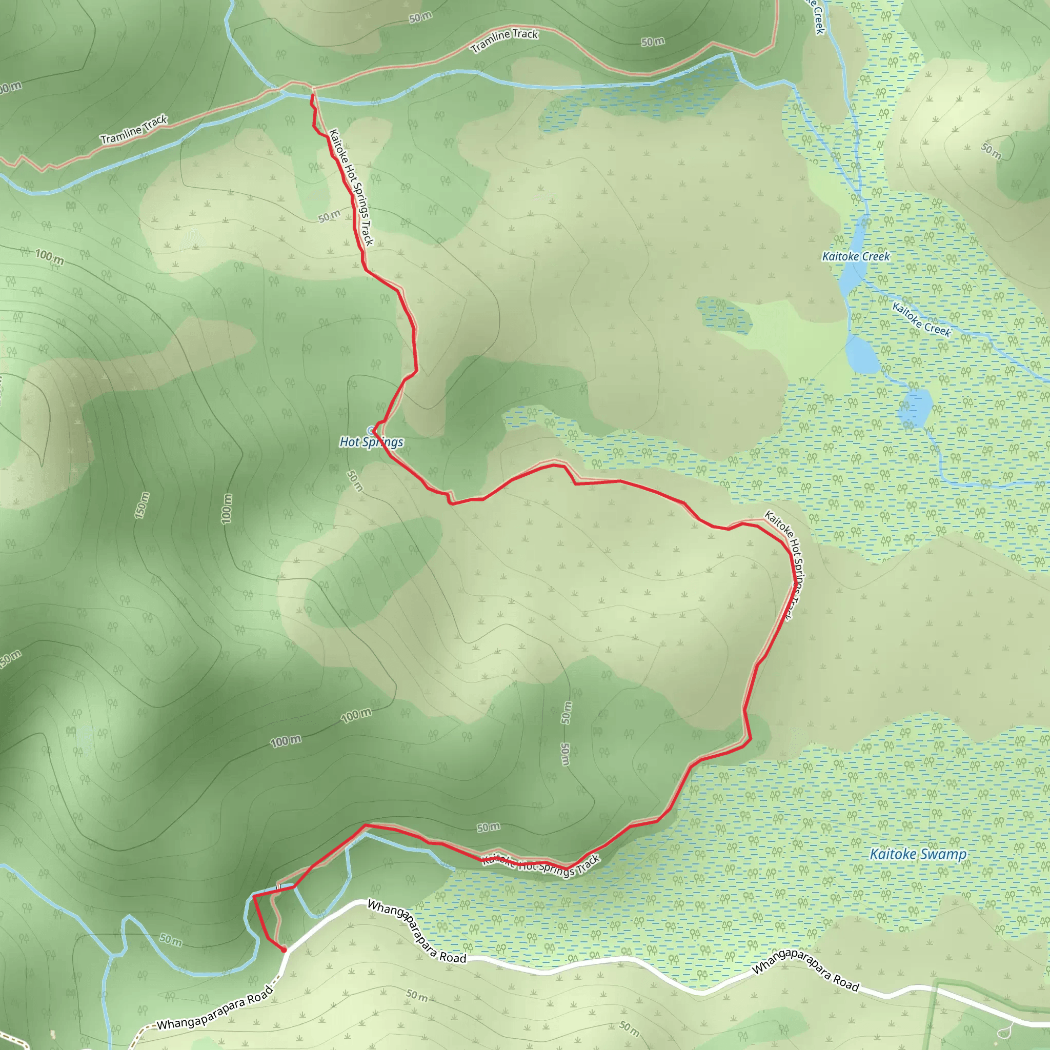 Kaitoke Hotpools Track mobile static map