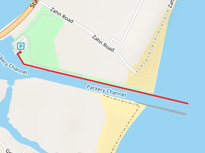 North Jetty via Packery Channel