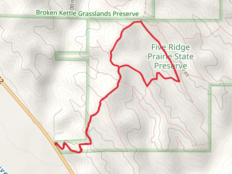 Five Ridge Prairie State Preserve Loop