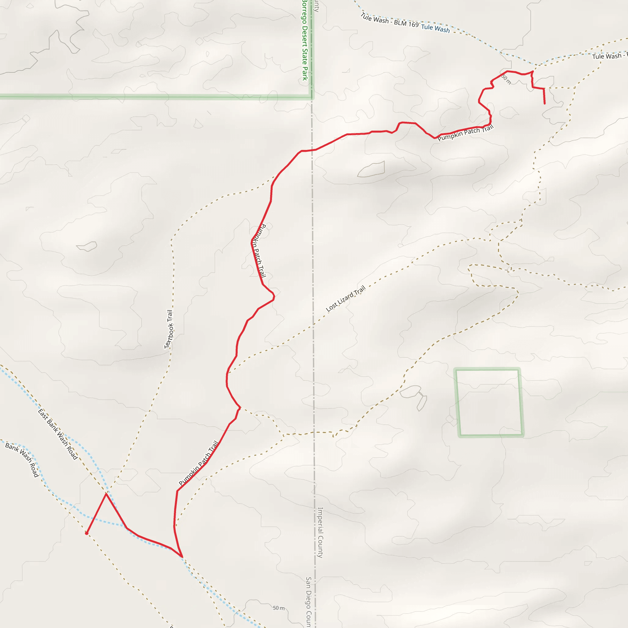 Tule Wash mobile static map