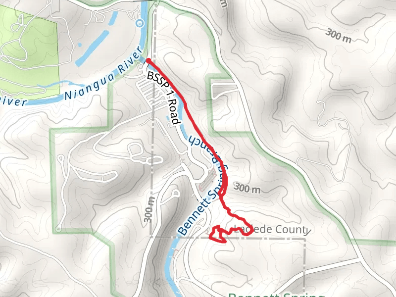 Whistle Trail, Oak-Hickory Trail and Bridge Trail