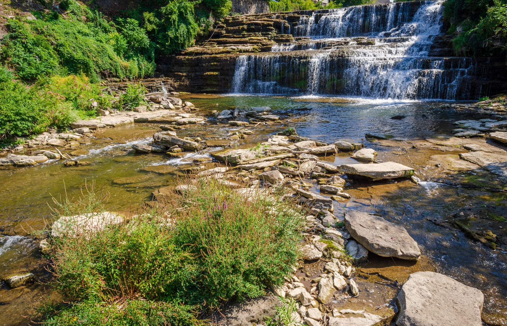 An image depicting the trail Glen Falls and its surrounding area.