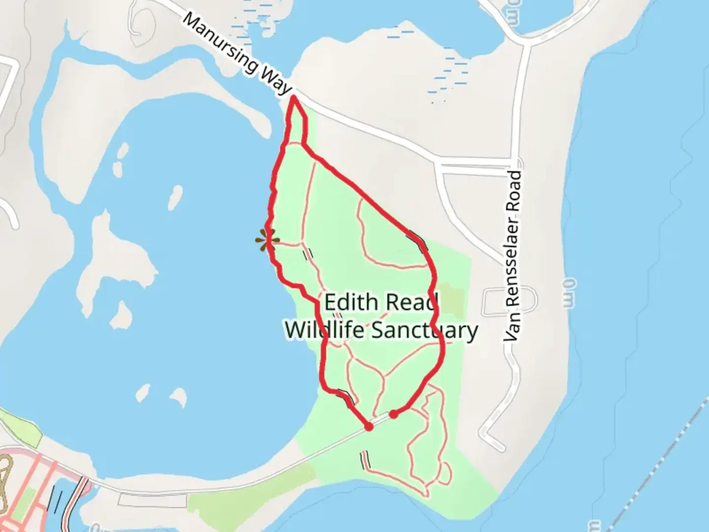 An image depicting the trail Playland Lake East Loop and its surrounding area.