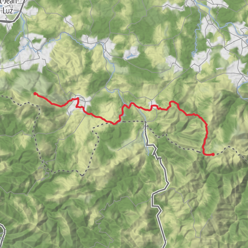 A map preview of the recording Ascain Wandern.