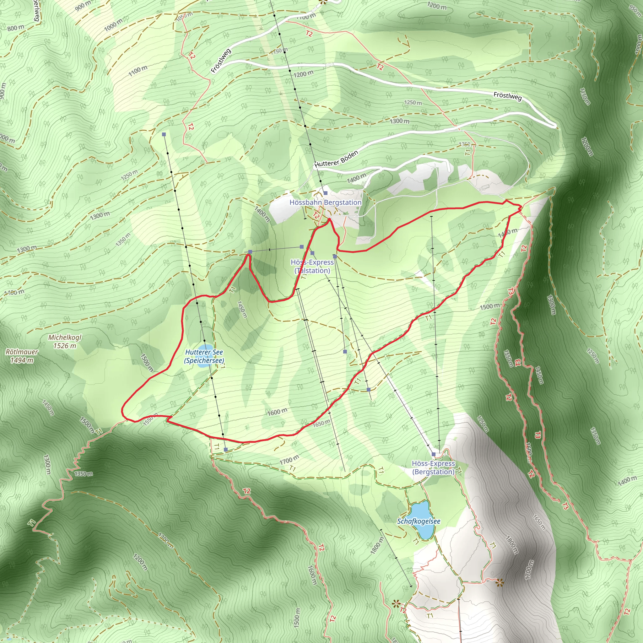 Hutterer Alpine Meadows Loop Trail mobile static map