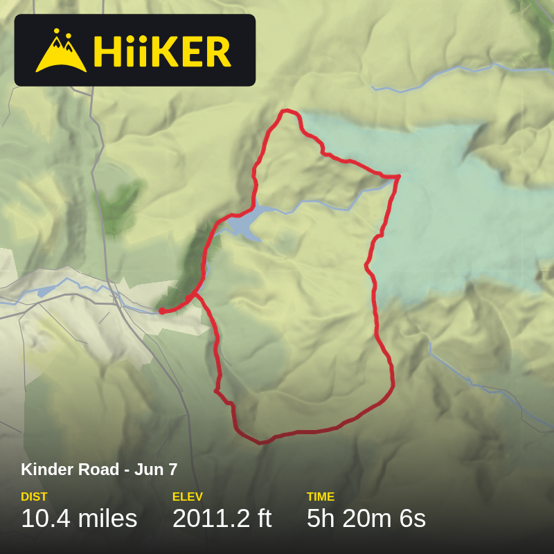 A map preview of the recording Kinder Road - Jun 7.