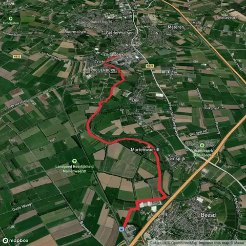 Beesd to Geldermalsen via Marieenwaerdt - Linge
