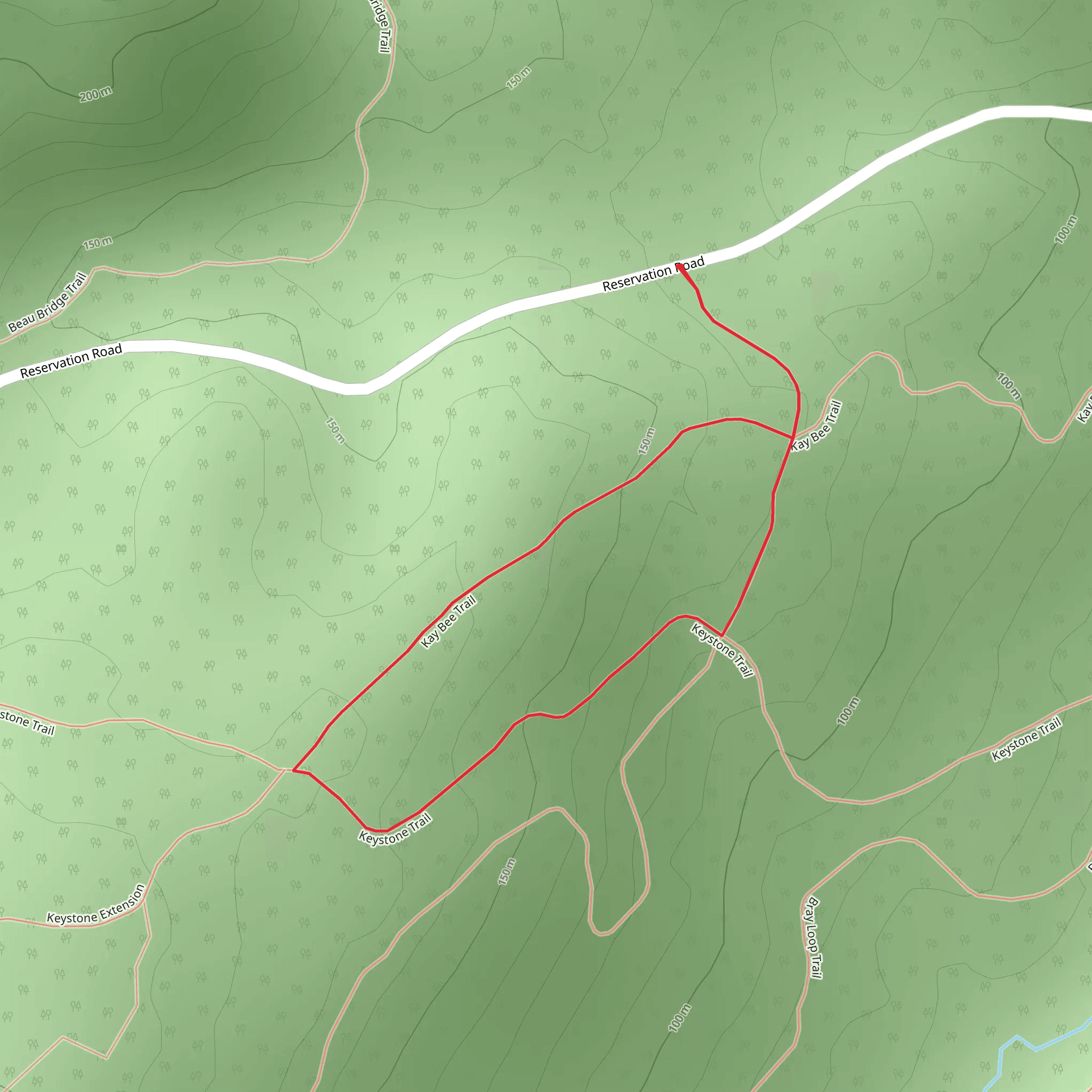 Kay Bee Trail Loop mobile static map