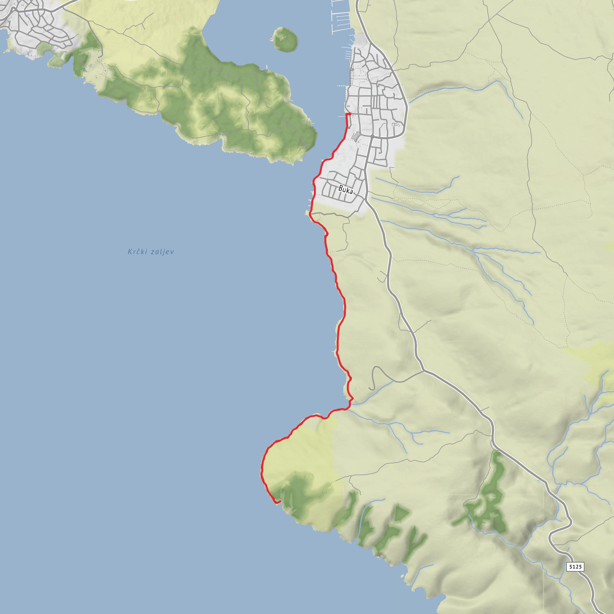 Uvala Zubizemlja, Konobe Cove, Rt Negrit and Nikola mobile static map