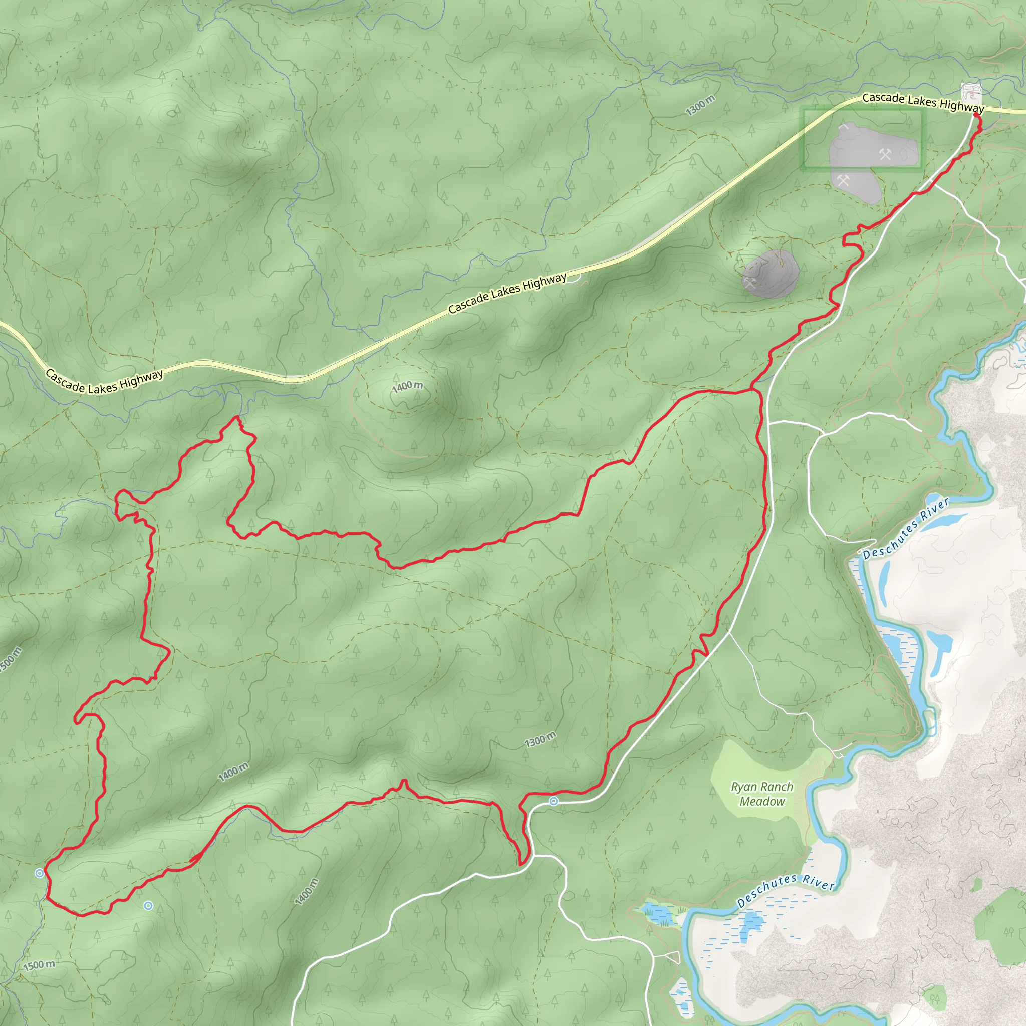 Catch and Release and Lower Storm King Loop mobile static map