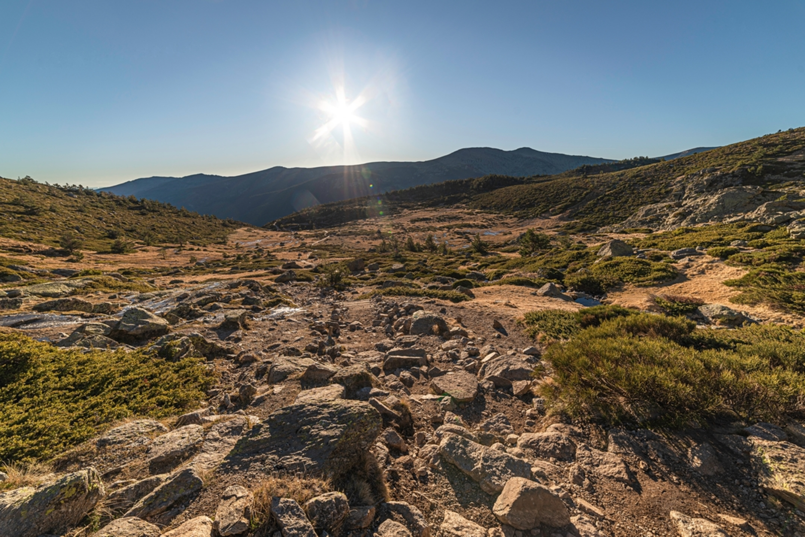An image depicting the trail Cotos-Peñalara and its surrounding area.
