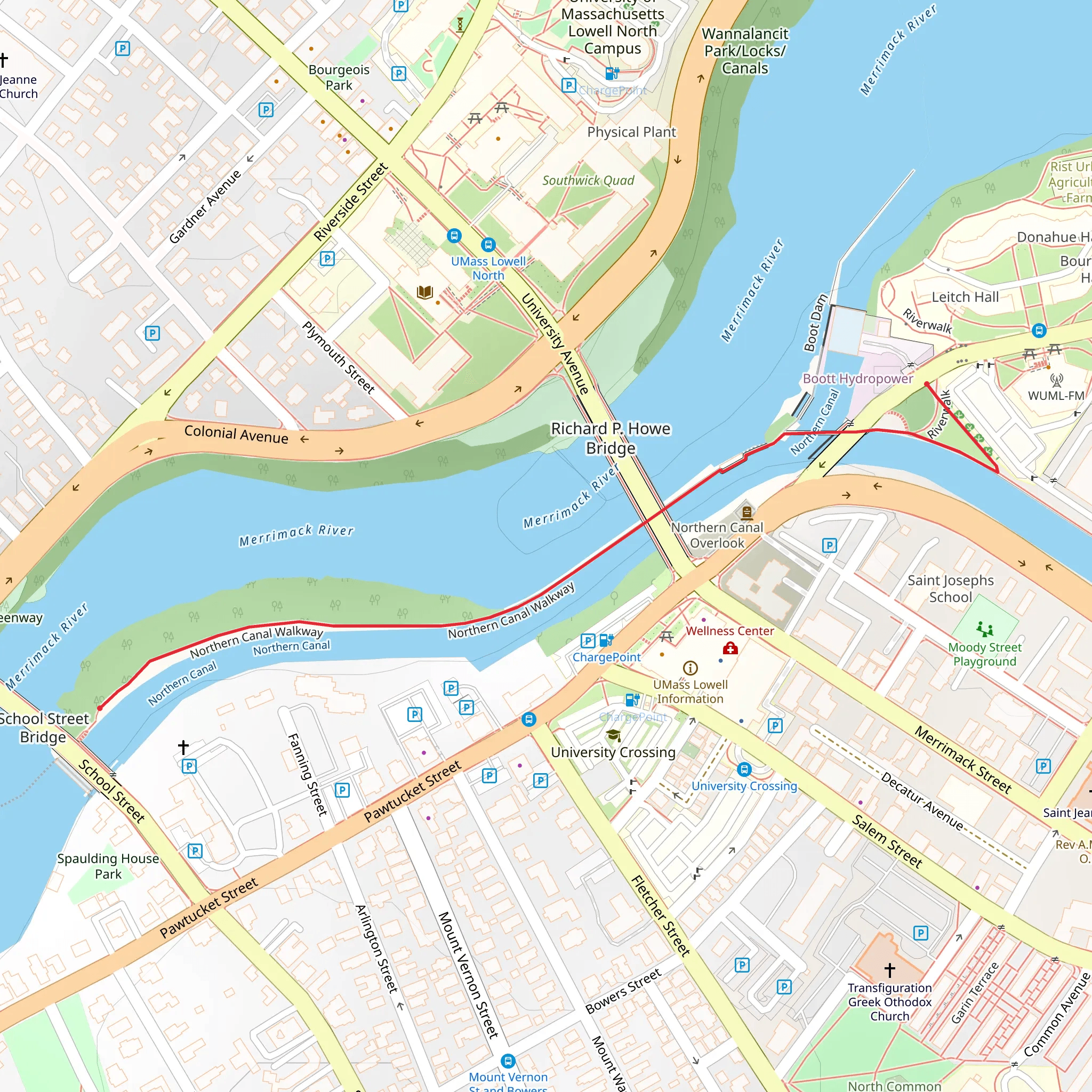 Northern Canal Way mobile static map