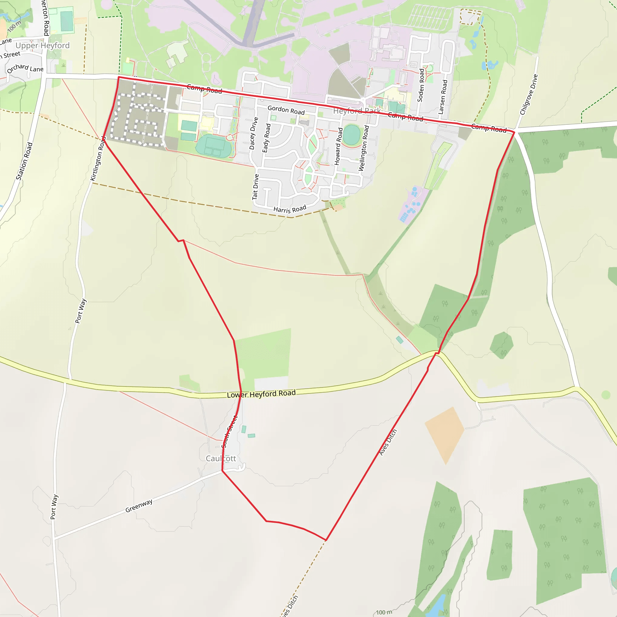 Heyford Loop mobile static map