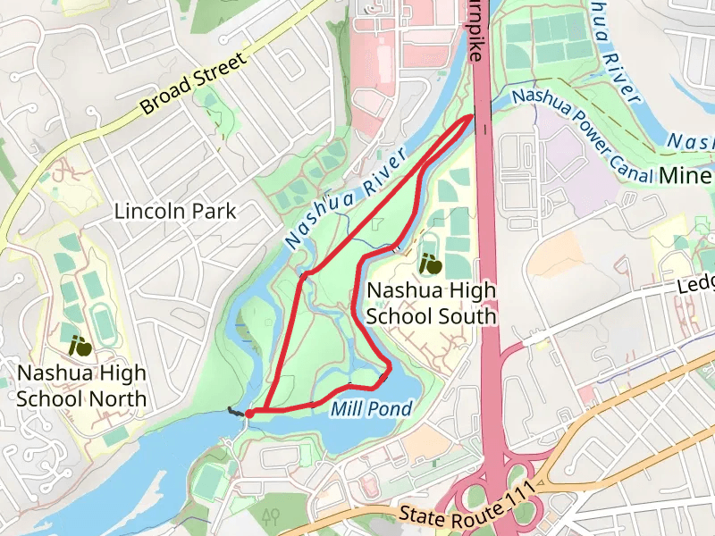 Nashua River Loop via Mill Pond Trail