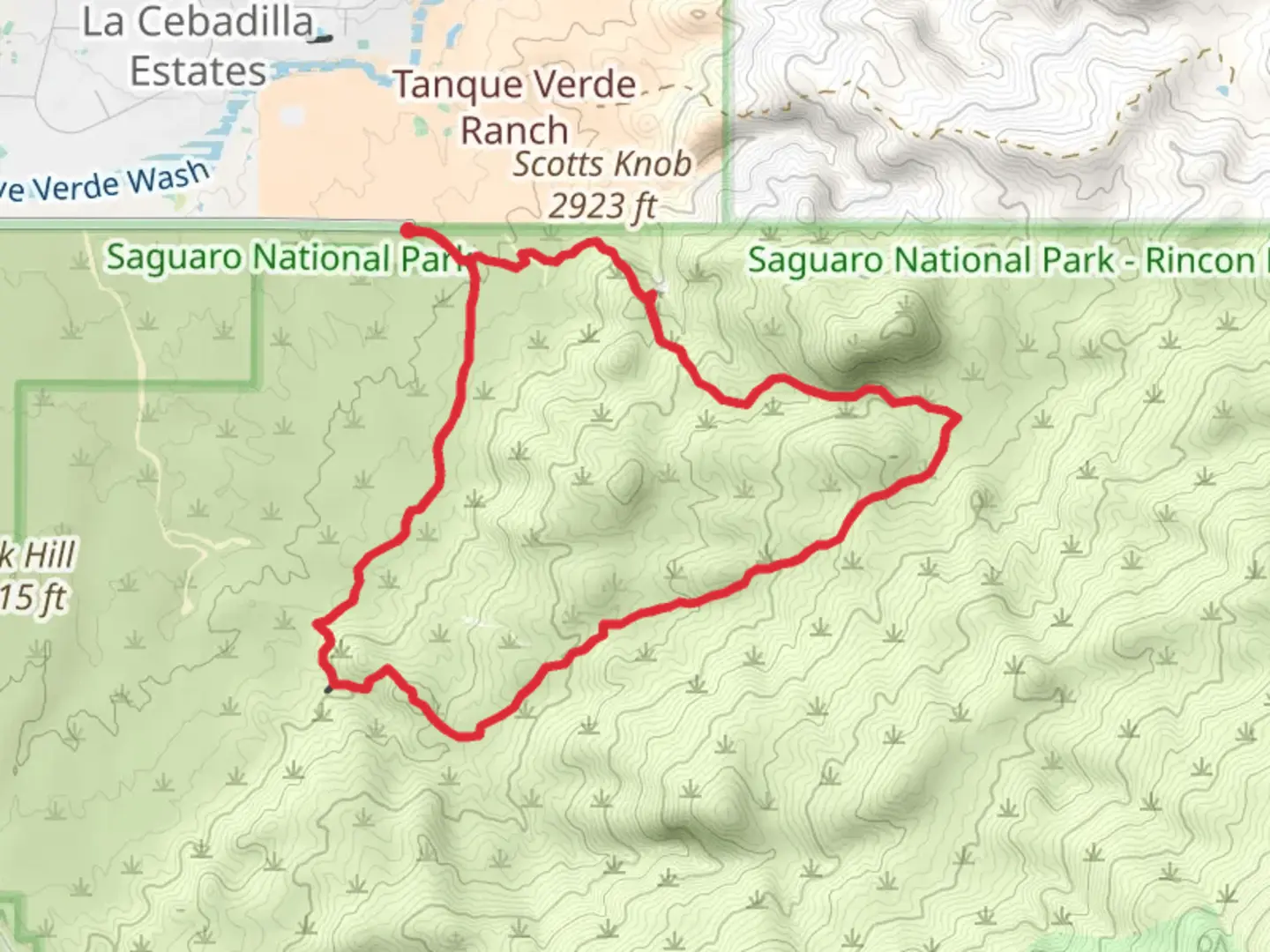 An image depicting the trail Garwood, Three Tank and Douglas Spring Loop Trail and its surrounding area.