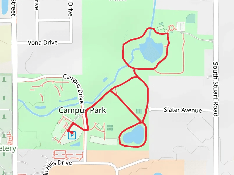 Campus Park and Smolenski Park Loop