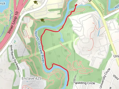 North Oconee River Shore Walk from College Station Road