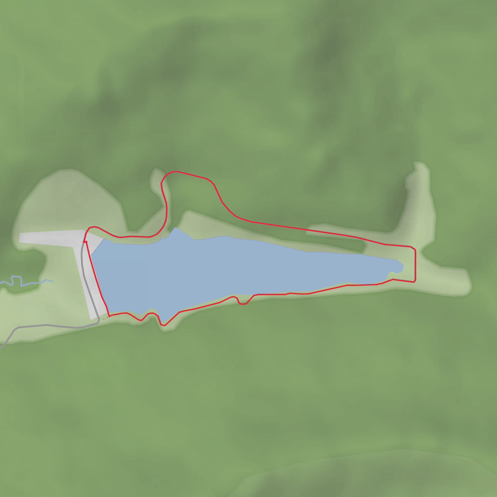 Lake Simpson Trail mobile static map
