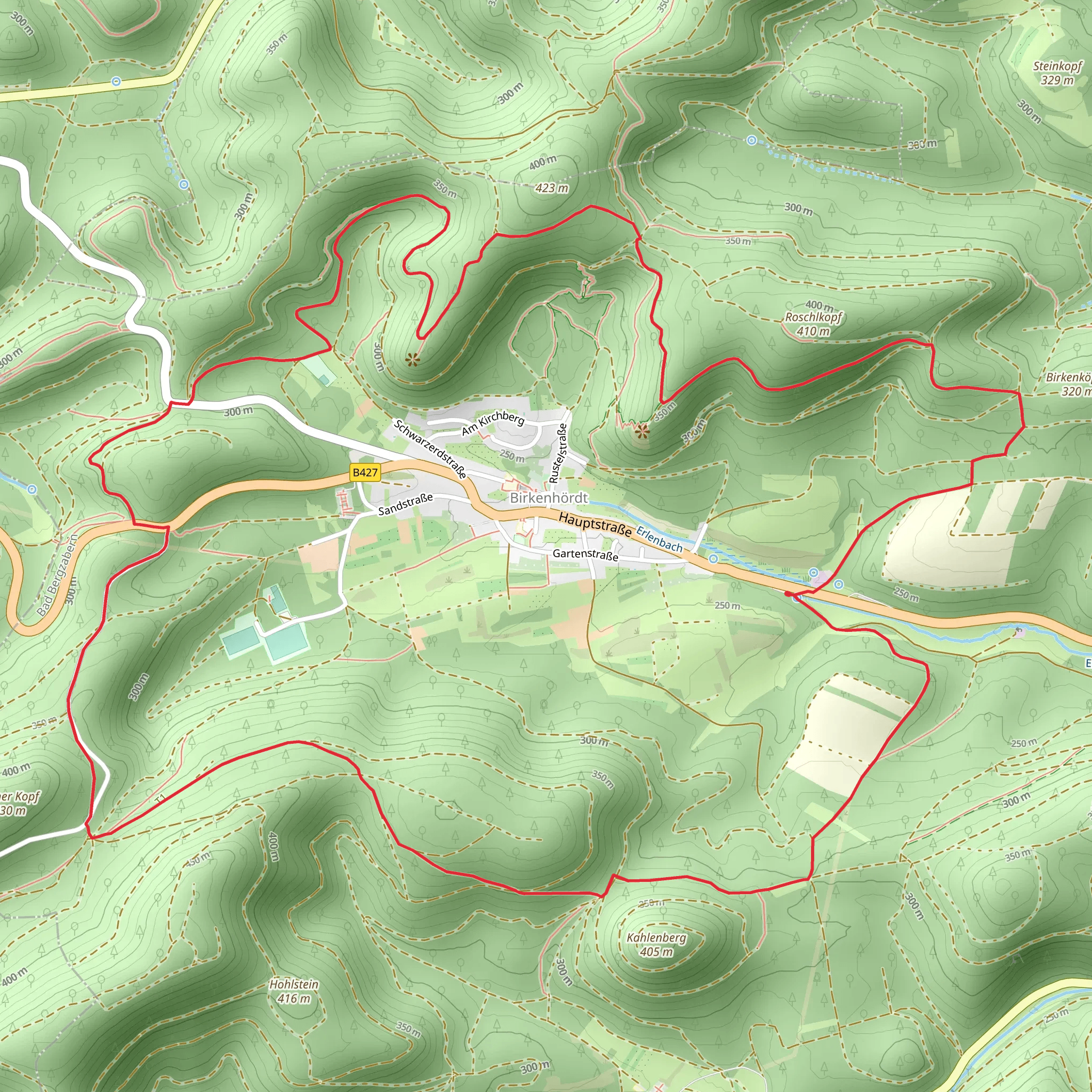 Birkenhoerdter Hoehenweg mobile static map