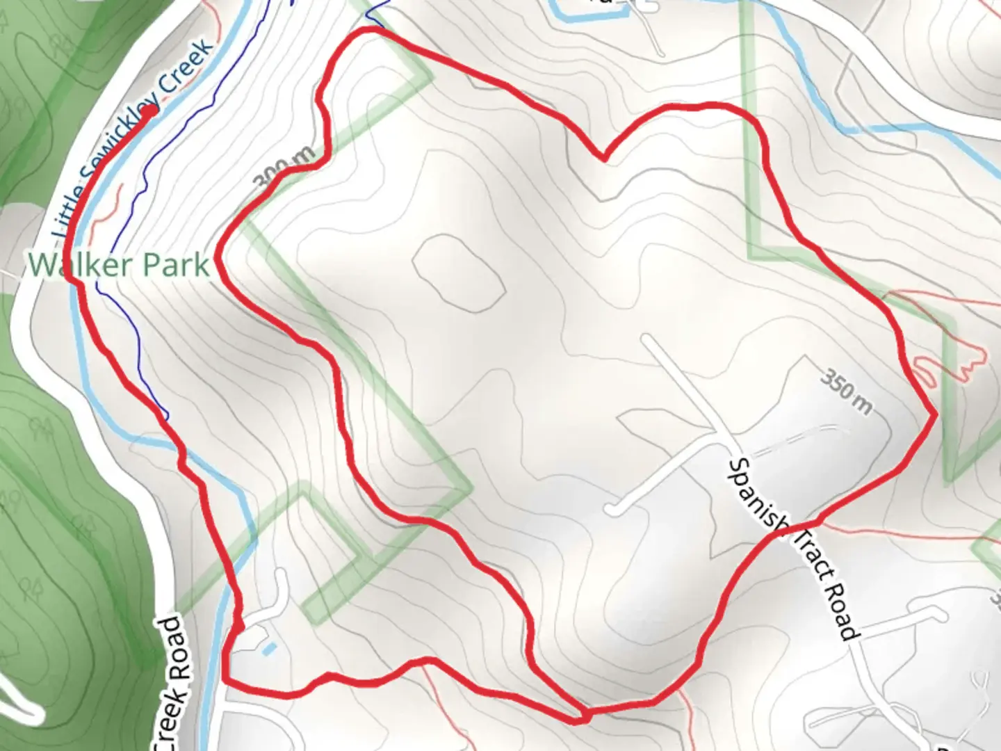 An image depicting the trail Little Sewickley Creek Road Loop and its surrounding area.