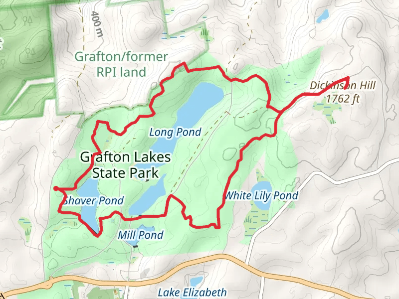 Grafton Lakes State Park and Dickinson Hill Loop
