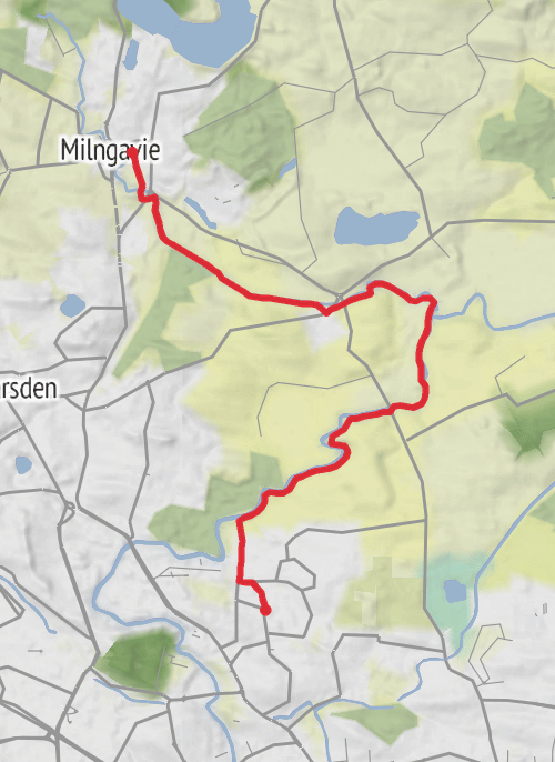 Hike on Milngavie to summerston via kelvin river mobile static map