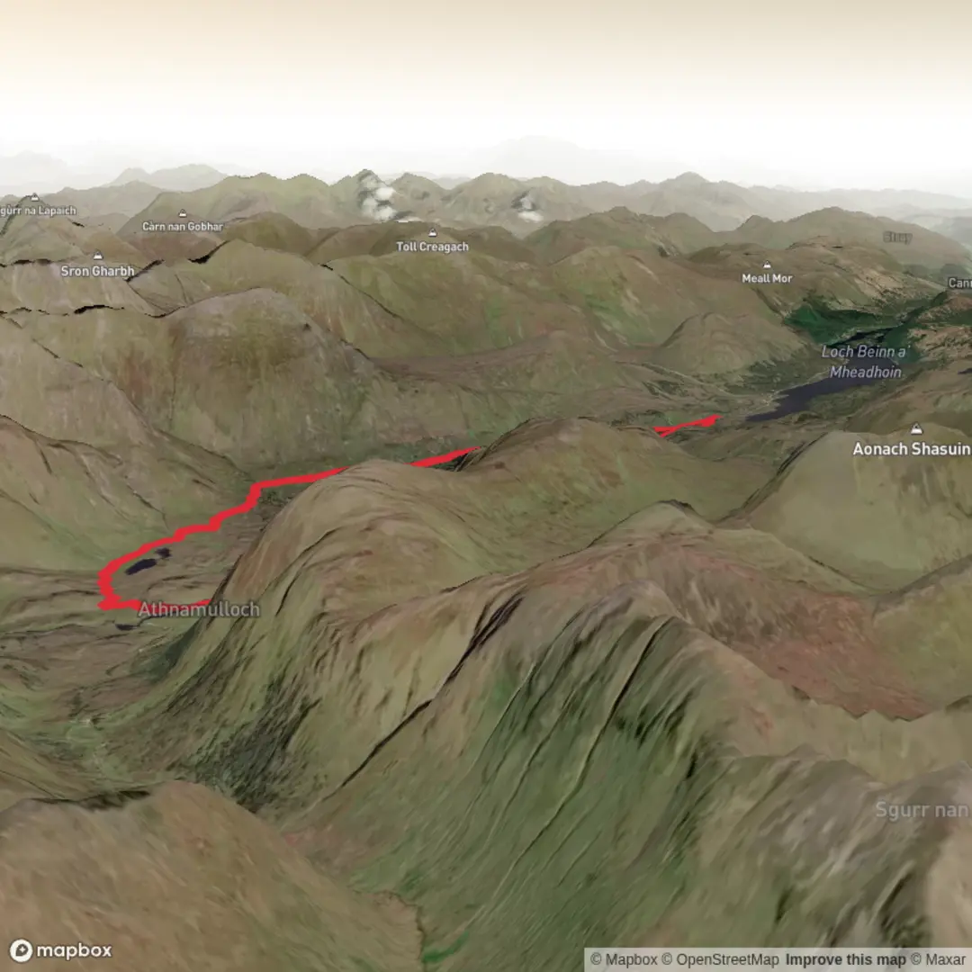 An image depicting the trail Loch Affric Circuit and its surrounding area.