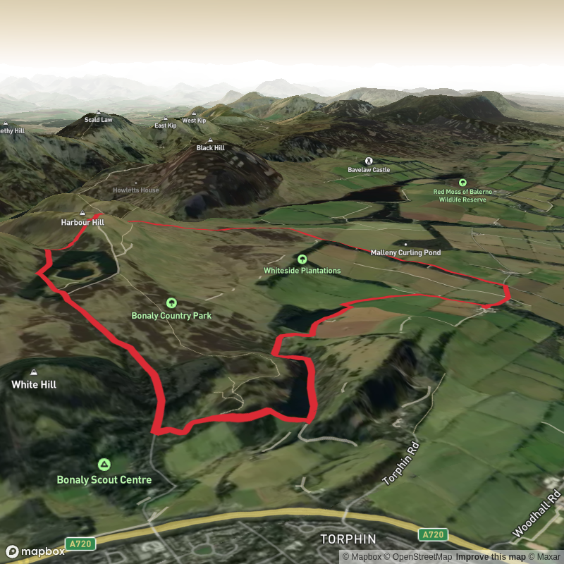 Bonaly Reservoir, Harbour Hill, Clubbiedean Reservoir and Torduff Reservoir Loop
